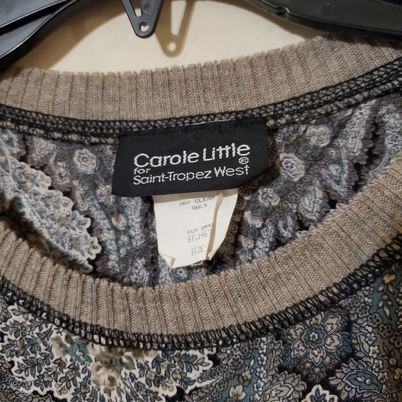Vintage Carole Little Multi Patterned Eclectic Sweater Pullover Size 12 LOVE!! - Picture 4 of 6